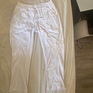 White Lululemon Track Pants